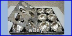 LRG antique METAL EGG MOLD CHOCOLATE heavy EASTER candy