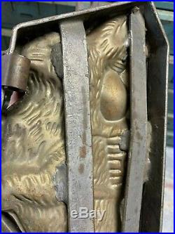Large 12 Hinged Antique Easter Bunny Rabbit Factory Chocolate Candy Mold