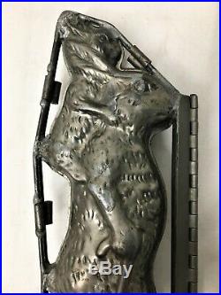 Large Antique Metal Rabbit & Bunny Easter Chocolate Candy Mold