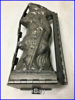 Large Antique Metal Rabbit & Bunny Easter Chocolate Candy Mold