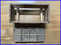 Large Antique Primitive Wooden Butter Maple Sugar Candy Mold Stamp Press