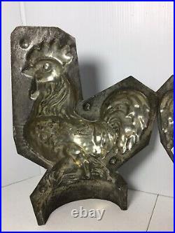 Large Antique ROOSTER Chocolate Mold Germany