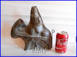 Large Antique Santa Claus on a Donkey Father Christmas Chocolate Candy Mold
