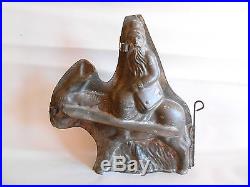 Large Antique Santa Claus on a Donkey Father Christmas Chocolate Candy Mold