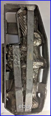 Large Vntg Antique Commercial Hinged Cage Mold Standing Chocolate Easter Bunny