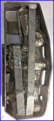 Large Vntg Antique Commercial Hinged Cage Mold Standing Chocolate Easter Bunny