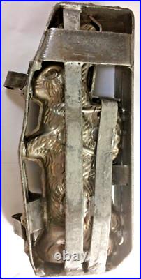 Large Vntg Antique Commercial Hinged Cage Mold Standing Chocolate Easter Bunny