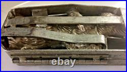 Large Vntg Antique Commercial Hinged Cage Mold Standing Chocolate Easter Bunny