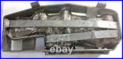 Large Vntg Antique Commercial Hinged Cage Mold Standing Chocolate Easter Bunny