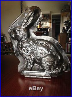 Large antique easter bunny chocolate mold anton dresden reiche