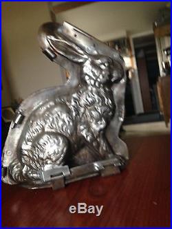 Large antique easter bunny chocolate mold anton dresden reiche