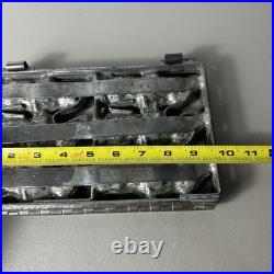 Lot 2 Antique Chicken Rabbit Easter Bunny Hinged Steel Tin Chocolate Candy Mold