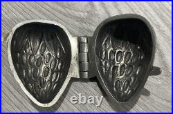 Lot Of 4 Antique Hinged Pewter Ice Cream or Chocolate Mold