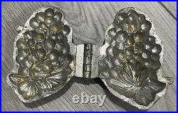 Lot Of 4 Antique Hinged Pewter Ice Cream or Chocolate Mold