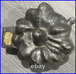 Lot Of 4 Antique Hinged Pewter Ice Cream or Chocolate Mold