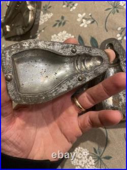 Lot of 2 antique metal chocolate Molds