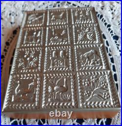 METAL & WOOD Springerle Butter Cookie Paper Cast Stamp Press Mold PETITE MOLD