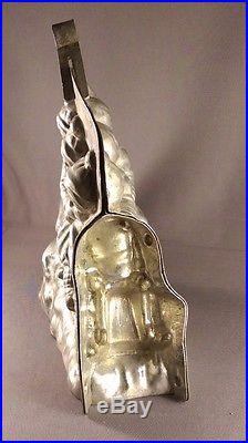 Magnificent Antique Christmas Chocolate mold Children riding sled