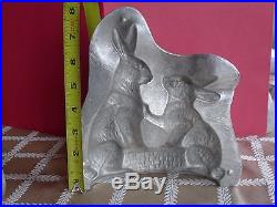 Metal Love Rabbits mold for chocolate, candy, chalkware and more Antique Easter