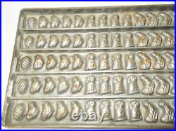Metal Union Antique Chocolate Mold / Candy Mold Form Rabbit Chick & Egg Easter
