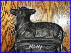 NICE! Vintage Cast Iron Lamb Sheep Cake Chocolate Mold Antique Bakery