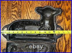 NICE! Vintage Cast Iron Lamb Sheep Cake Chocolate Mold Antique Bakery