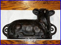 NICE! Vintage Cast Iron Lamb Sheep Cake Chocolate Mold Antique Bakery