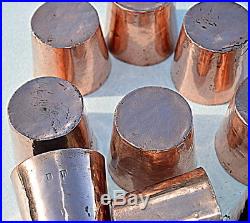 NINE Antique french copper Kitchen Chocolate Candy Cake Molds moulds PF