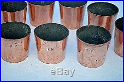 NINE Antique french copper Kitchen Chocolate Candy Cake Molds moulds PF