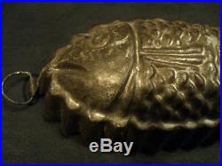 Nice Antique One Sided Tin Food Mold Large Fish