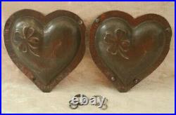Old Antique Vintage Chocolate Candy Sugar Ice Mold Heart With Four Clover