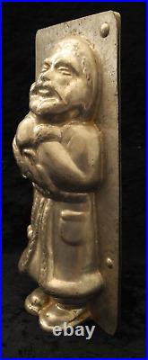 Old Vintage Metal Iron Chocolate Candy Mold Shape Christmas Man / Belsnickel