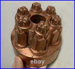 Orig 18th 19thc French country kitchen copper jelly baking mold Measures 6 in