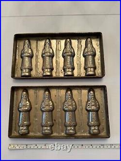 Pair Antique Santa Chocolate Molds