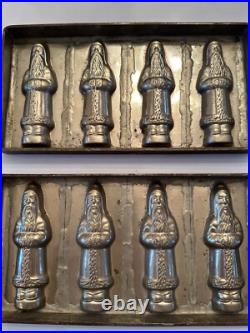 Pair Antique Santa Chocolate Molds