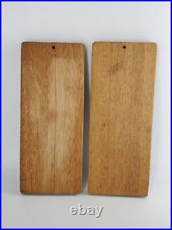 Pair of antique Hand Carved Dutch Speculaas Cookie Molds, man & woman, 12x4¾x2½