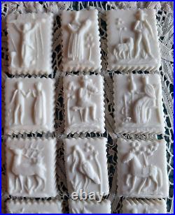 RARE ANTIQUE GERMAN Wooden Springerle Butter Cookie Mold 18 PRINT FOLK ART PRESS