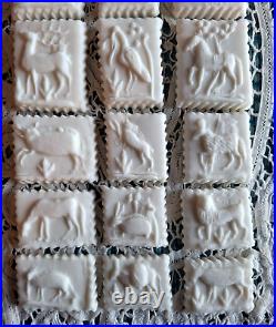 RARE ANTIQUE GERMAN Wooden Springerle Butter Cookie Mold 18 PRINT FOLK ART PRESS