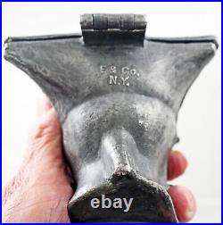 RARE ANTIQUE PEWTER ICE CREAM or CHOCOLATE MOLD Father Knickerbocker