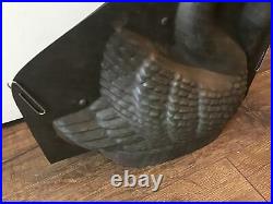 RARE ANTIQUE Tin Metal Swan Cake Butter Chocolate Candy Mold Promitive Baking