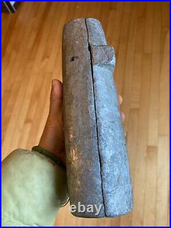 RARE! Antique 19th C Iron Large! Candy Chocolate Bread Mold Two Halves Corn Cob