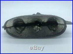 RARE-Antique Large Sommet French Chocolate Mold Boy with Bicycle in Metal