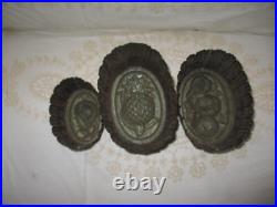 RARE! Antique Thistle, 3 Fruit & Pear Pudding Mold Tin Jelly Cake Food Set of 3 RARE! Antique Thistle, 3 Fruit & Pear Pudding Mold Tin Jelly Cake Food Set of 3