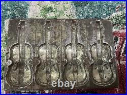 RARE Anton Reiche Chocolate Mold Cello Violin Dresden 4524