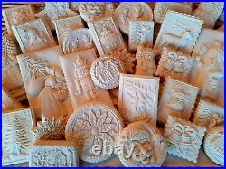 RARE HOTH Springerle Shortbread Chocolate Marzipan Cookie Press Mold 8 Leaves