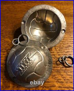 RARE LACED SOCCER BALL Vintage 1920's CHOCOLATE MOLD Germany Holland Football