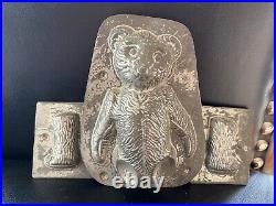 RARE Marked H WALTER #5345. 3 PART Cocoa Bear with legs. Antique Chocolate Mold