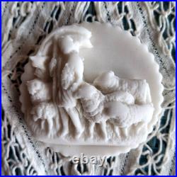 RARE Springerle Speculaas Butter Cookie Stamp Mold DEEP NATIVITY & SHEPHERD