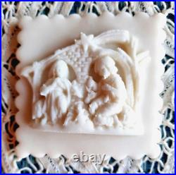 RARE Springerle Speculaas Butter Cookie Stamp Mold DEEP NATIVITY & SHEPHERD