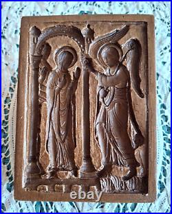 RARE Springerle Speculaas Gingerbread Butter Cookie Stamp MOLD ANNUNCIATION